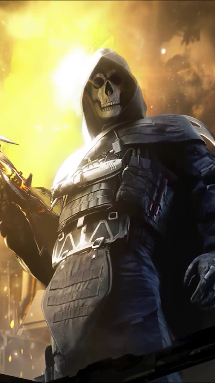 iPhone and Android Ghost Azrael Modern Warfare Phone Live Wallpaper