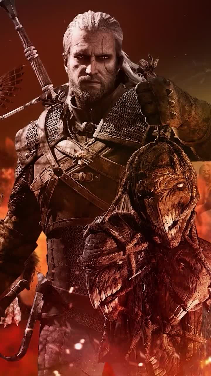 iPhone and Android Geralt Vs Monsters The Witcher 3 Wild Hunt Phone Live Wallpaper