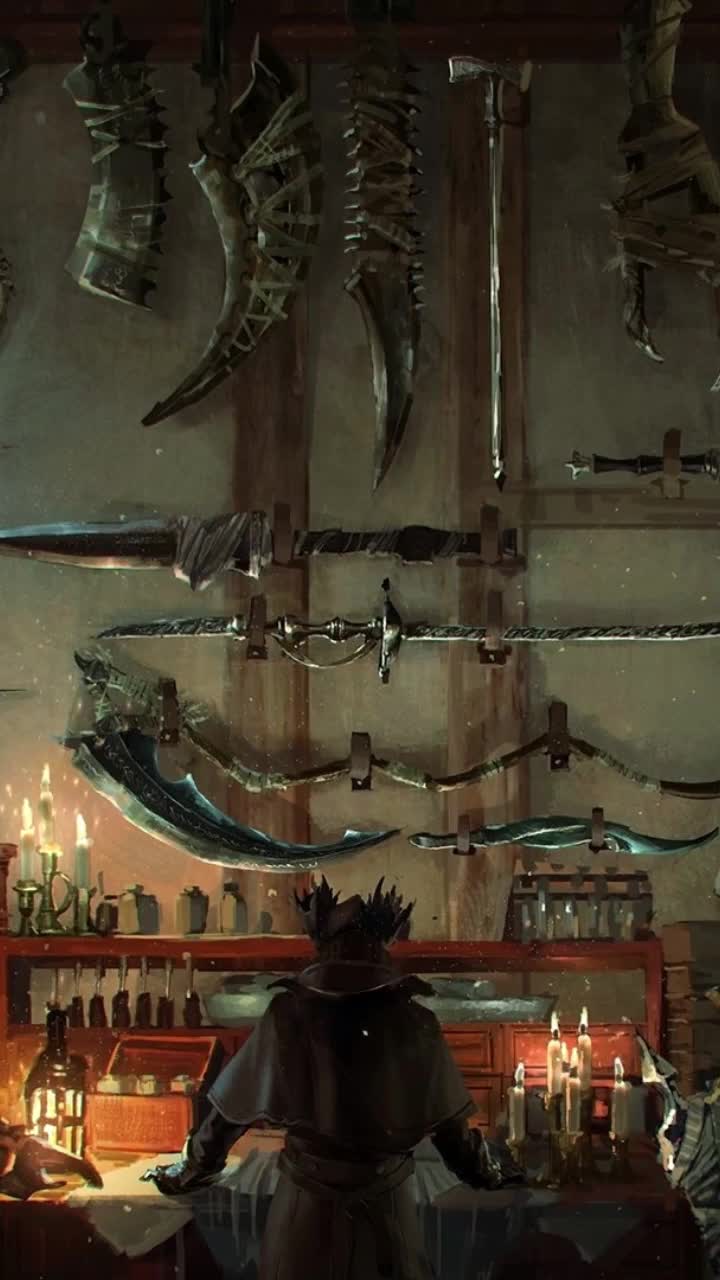 Android  iOS iphone Mobile Bloodborne Hunters Workshop Free Live Wallpaper