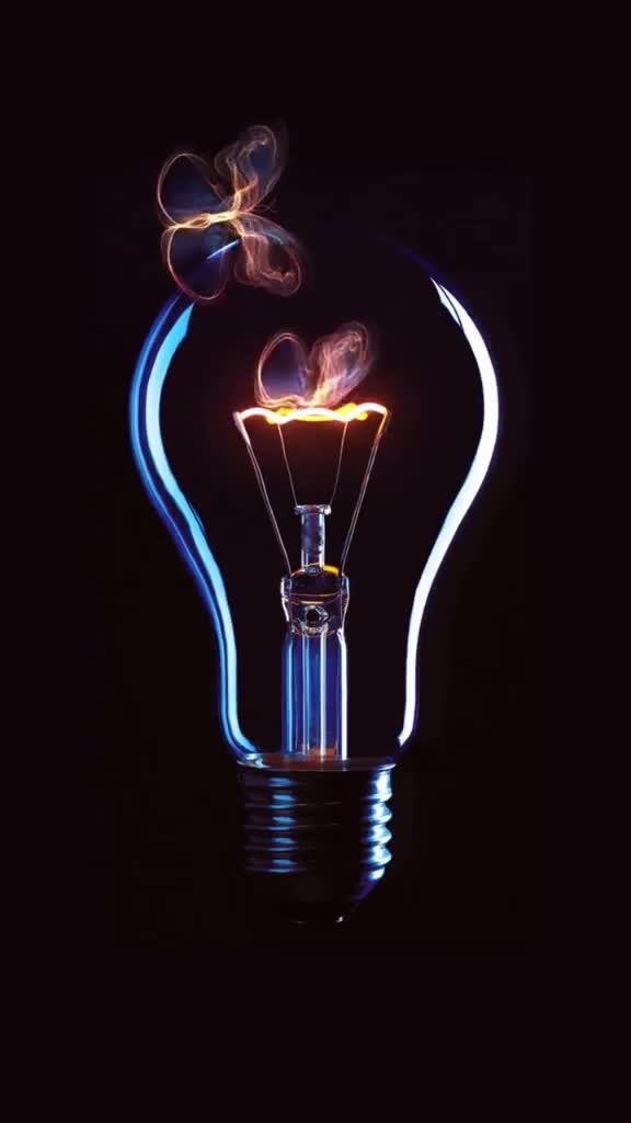 Cool Light Bulb And Butterfly Free Live Phone Wallpaper