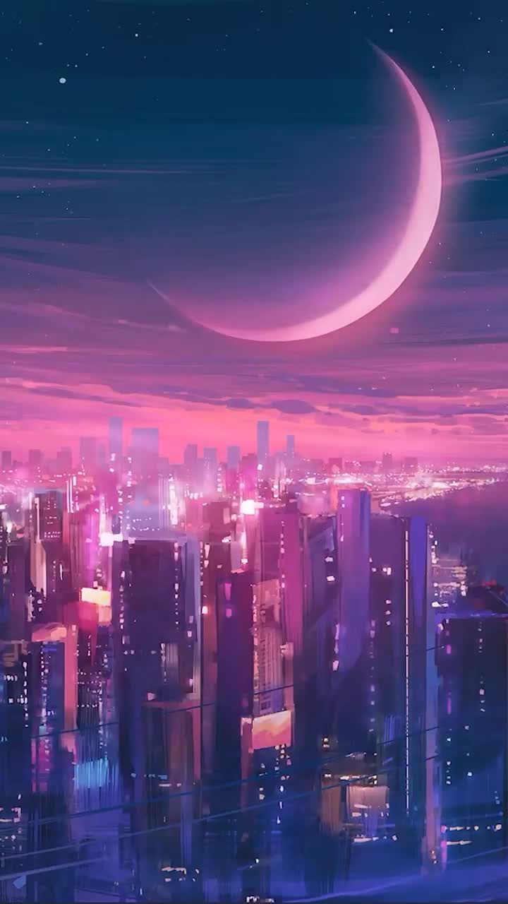 iPhone and Android Midnight Eden City Phone Live Wallpaper