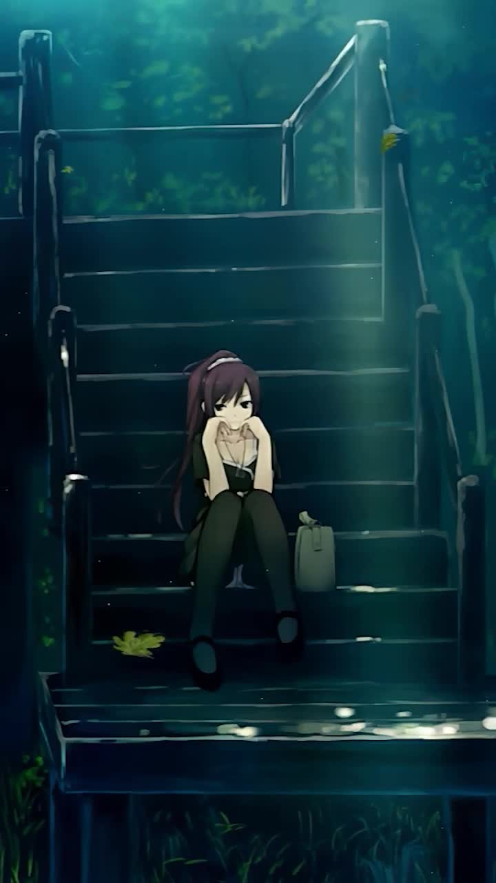 iPhone And Android Hitagi Senjougahara Bakemonogatari Landscape Phone Live Wallpaper