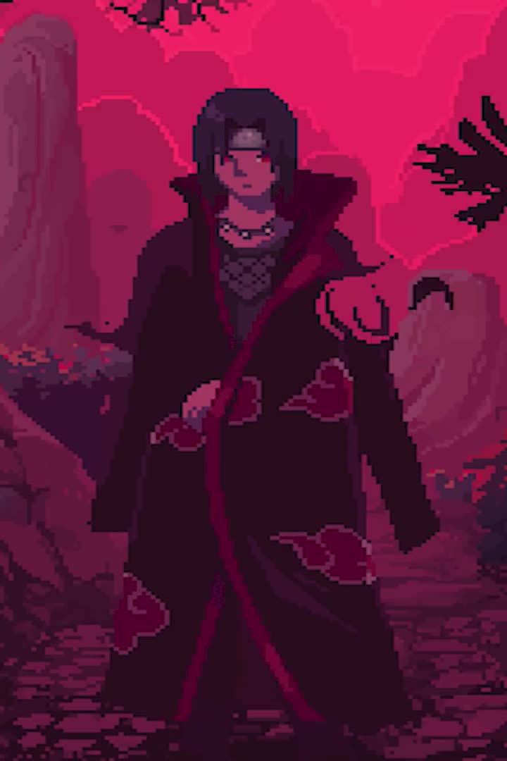 Pixel Itachi Uchiha Wallpaper of Anime