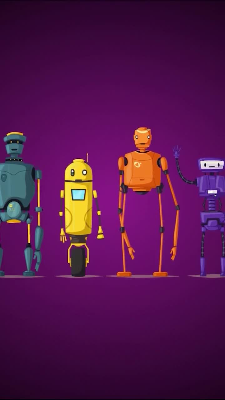 iPhone and Android Happy Robots Funny Phone Live Wallpaper