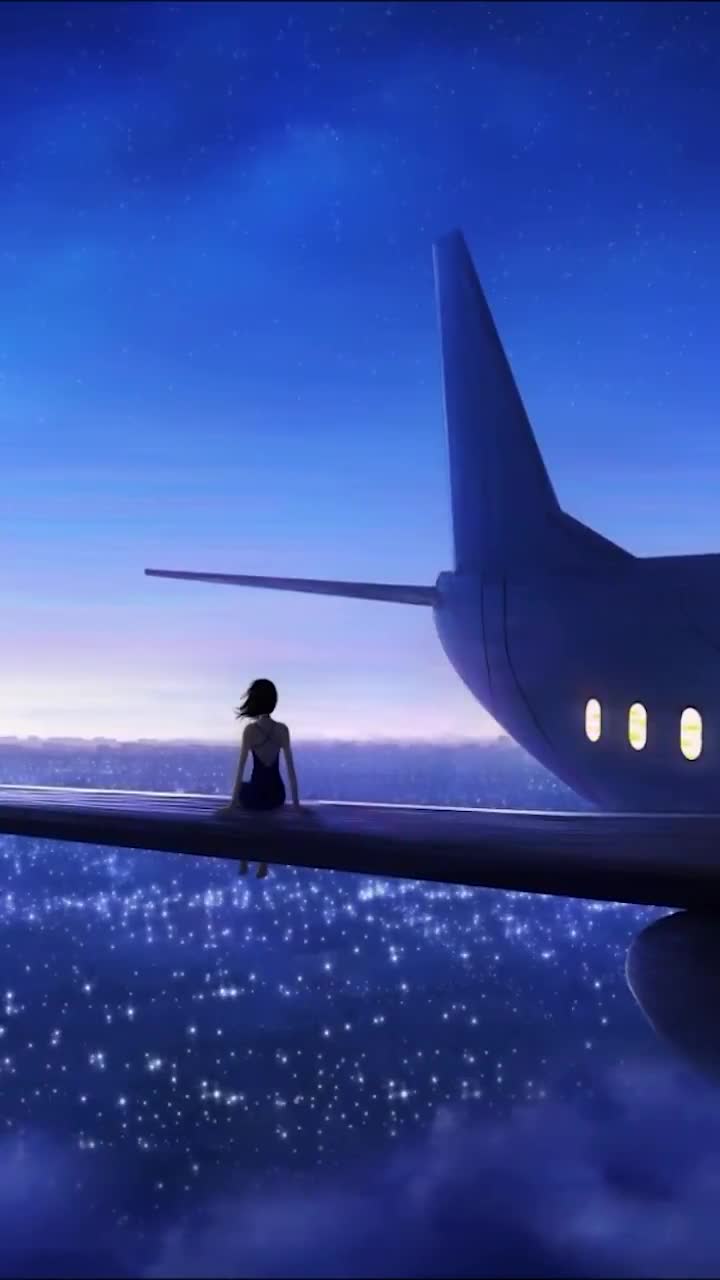 iPhone  Android Girl On Airplane Wing Anime Phone Live Wallpaper