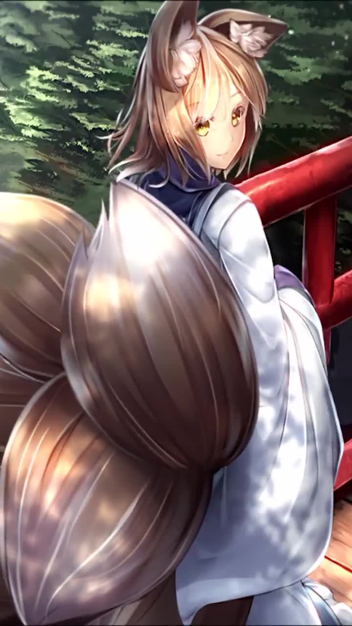 iPhone  Android Fox Girl Anime Phone Live Wallpaper