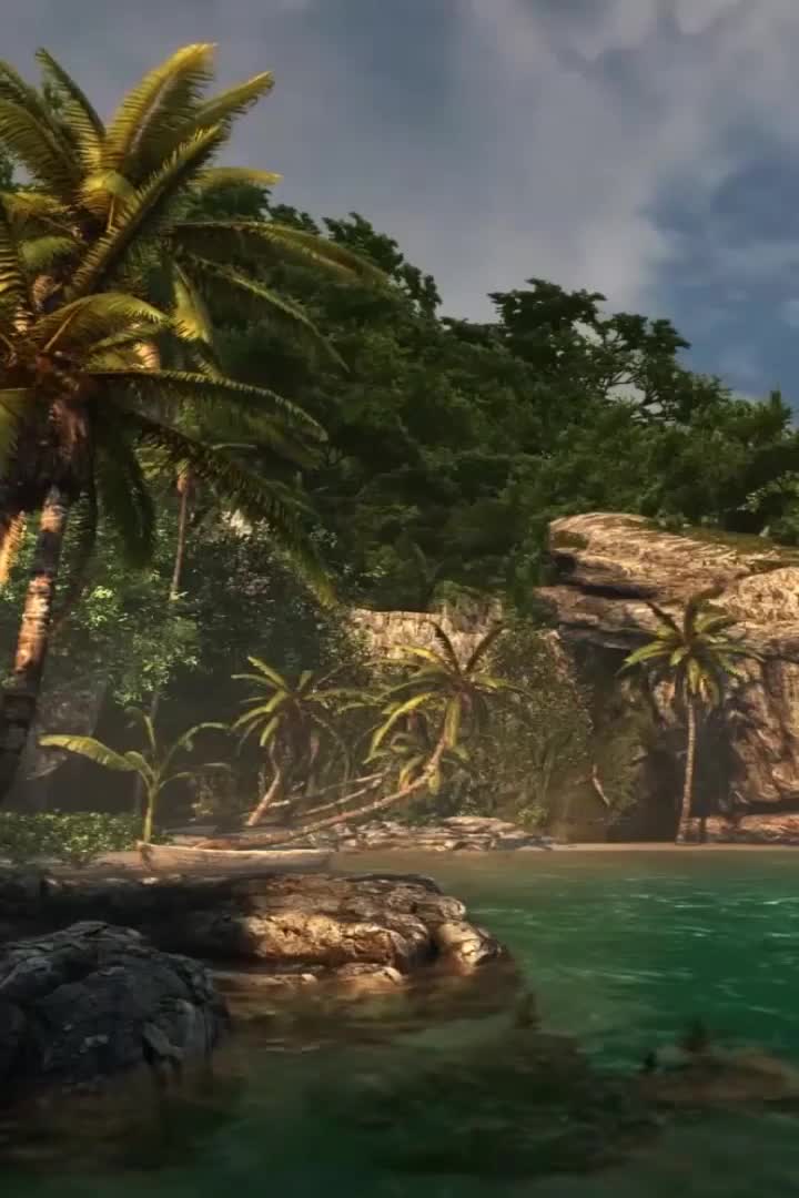 Tropical Beach iphone lock screen wallpaper