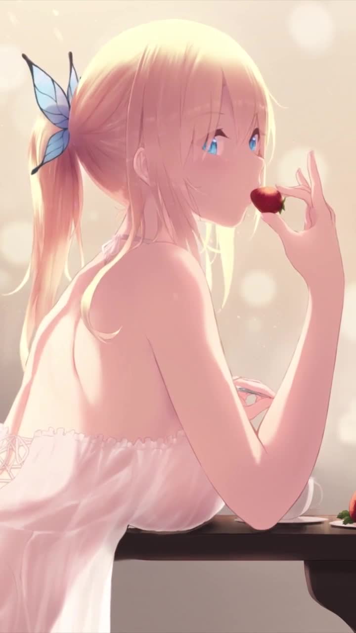 Android  iOS iphone Mobile Kashiwazaki Sena Strawberry Live Wallpaper