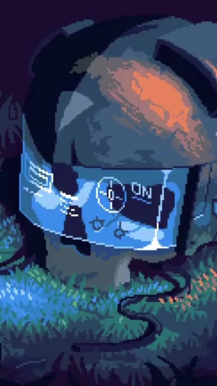 iPhone  Android Helmet Skull Pixel 8 Bit Phone Live Wallpaper