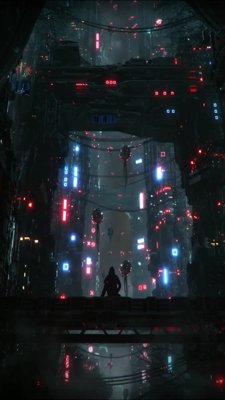 iPhone  Android Dark Future Fantasy Wallpaper