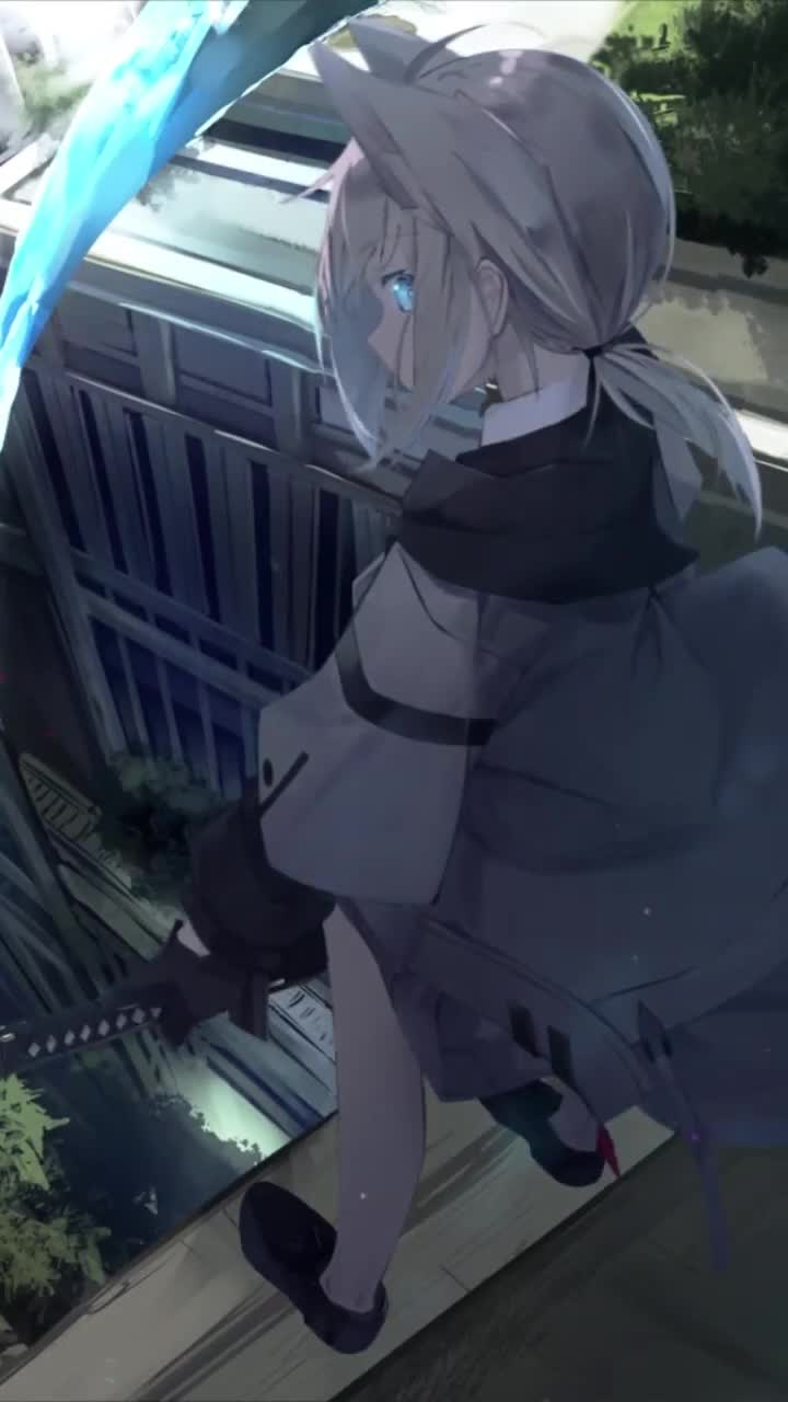 iPhone  Android Little Fox Girl In Ruins Free Phone Live Wallpaper