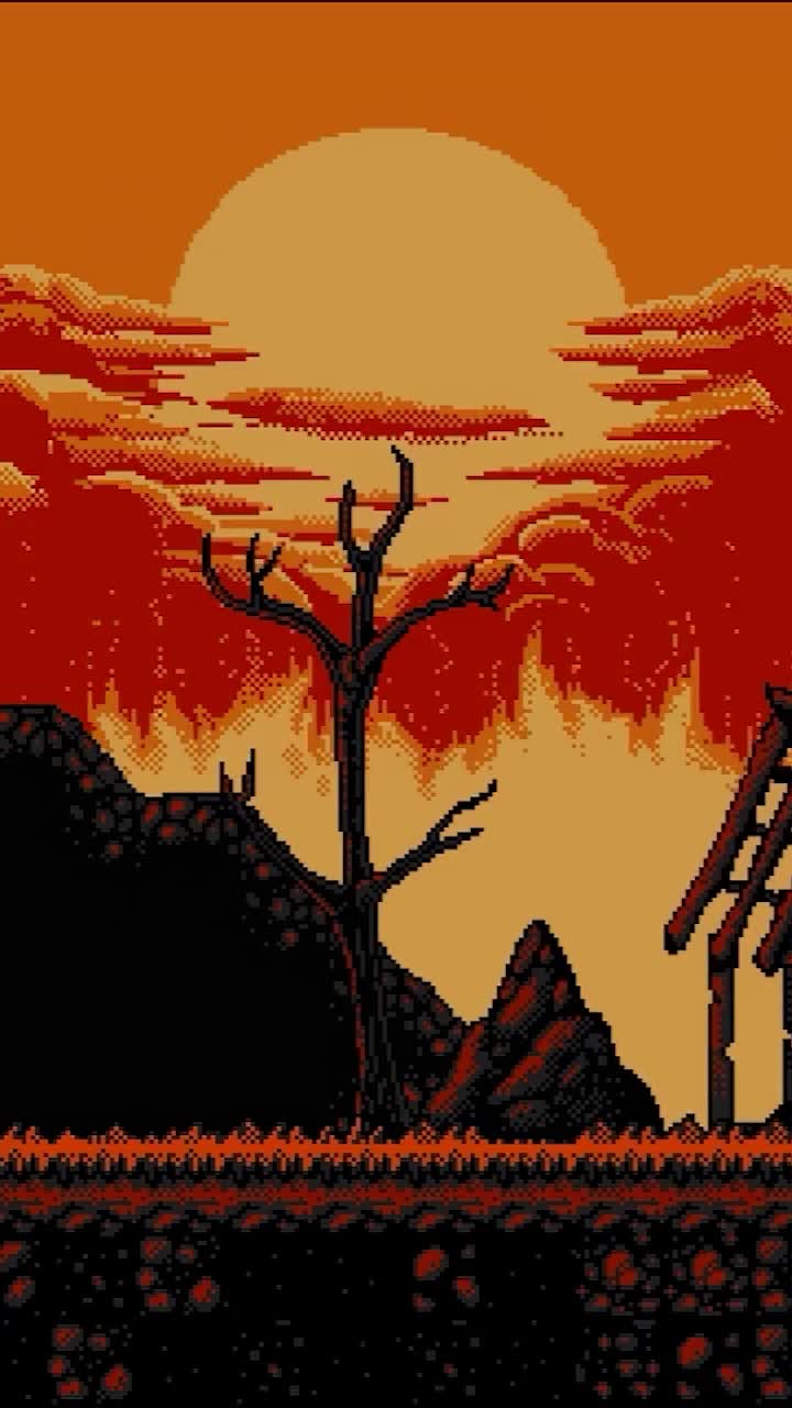 iPhone and Android Burning Ninja Village The Messenger Phone Live Wallpaper