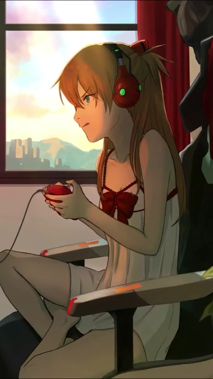iPhone  Android Asuka Langley Soryu Gamer Phone Live Wallpaper