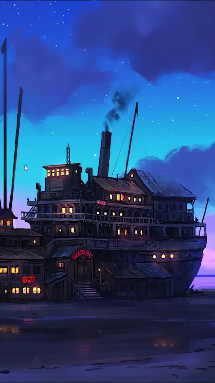 iPhone and Android Fantasy Ship Hotel Phone Live Wallpaper