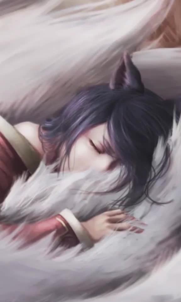 Sleeping Ahri Dota 2 For iPhone Wallpaper