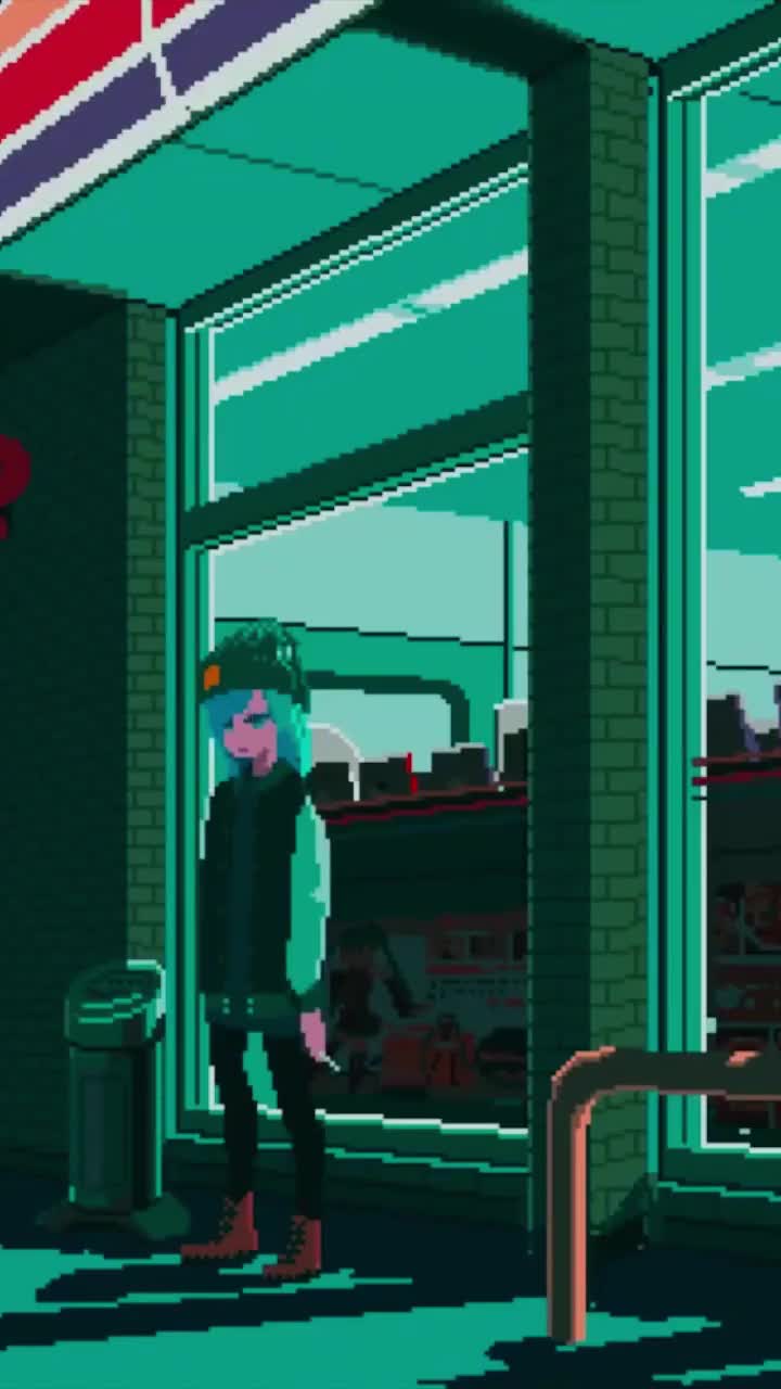 iPhone and Android Pixel Loli Smoking Cigarette Live Phone Wallpaper