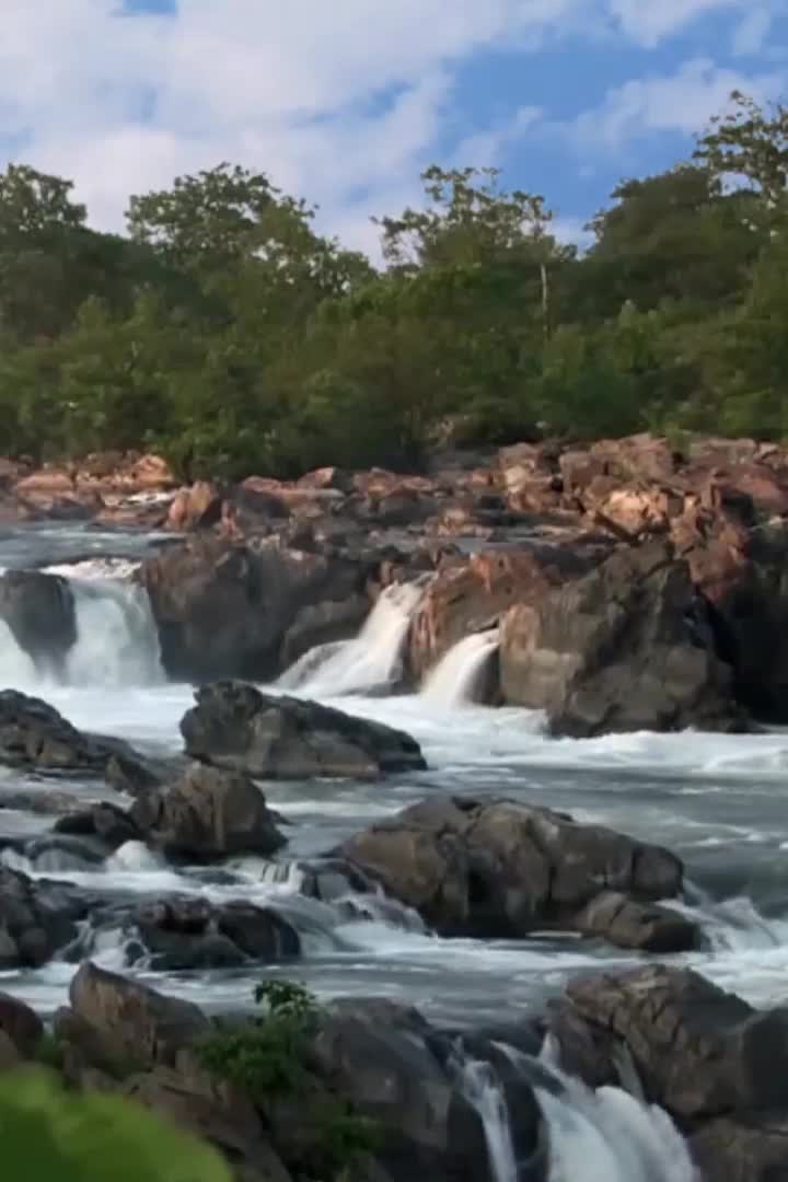 Rocky Waterfalls Fall Wallpaper Iphone