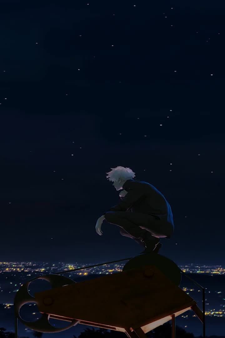 Iphone And Android Saturo Gojo Fireworks Phone Live Wallpaper