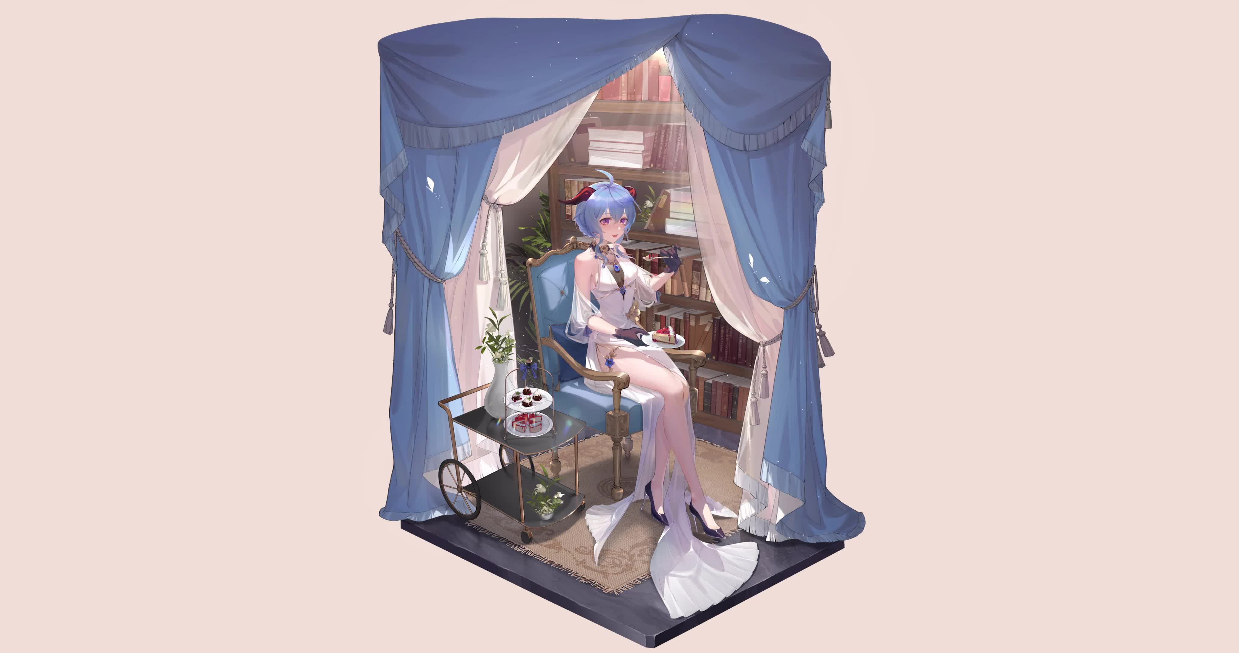 Ganyu Live Anime Wallpaper 4K