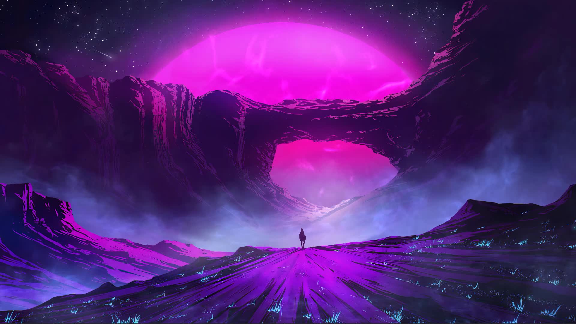 Pink Sunset Live Wallpaper