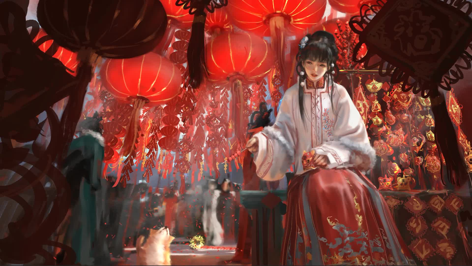 New Year Girl by WLOP Live Wallpaper