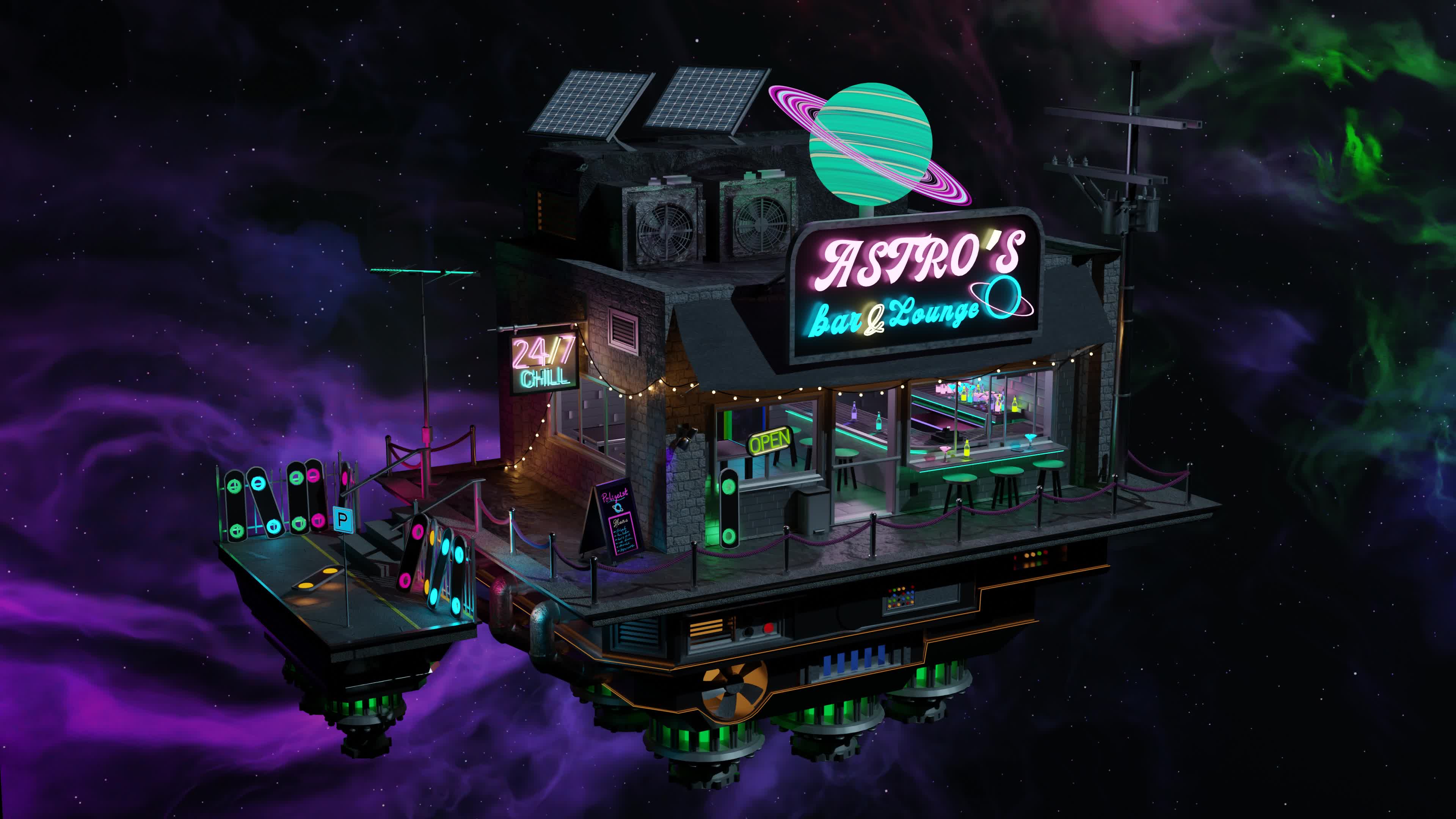 Space Bar 4K Live Wallpaper