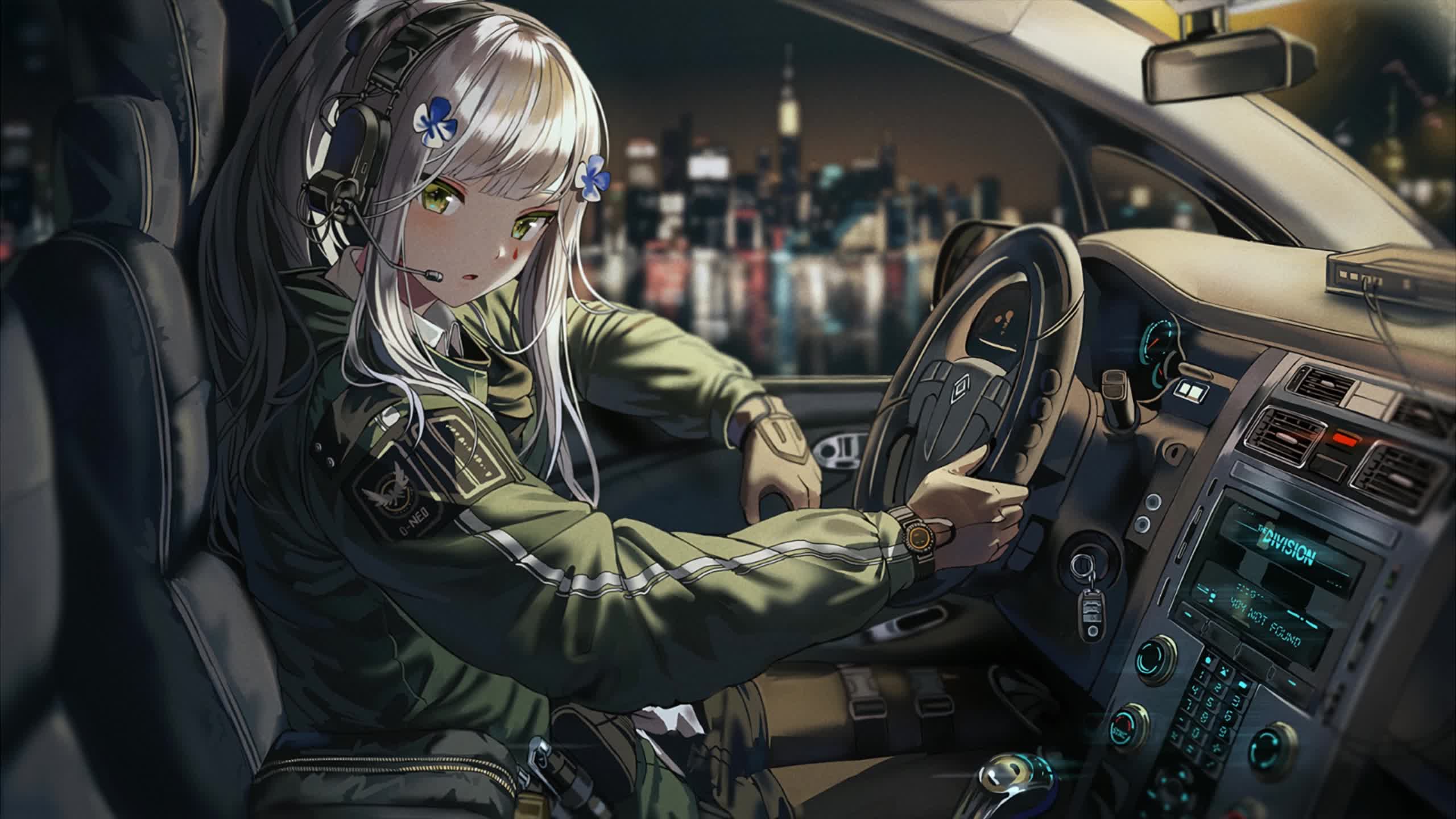 hk416 in the car girls frontline Live Wallpaper