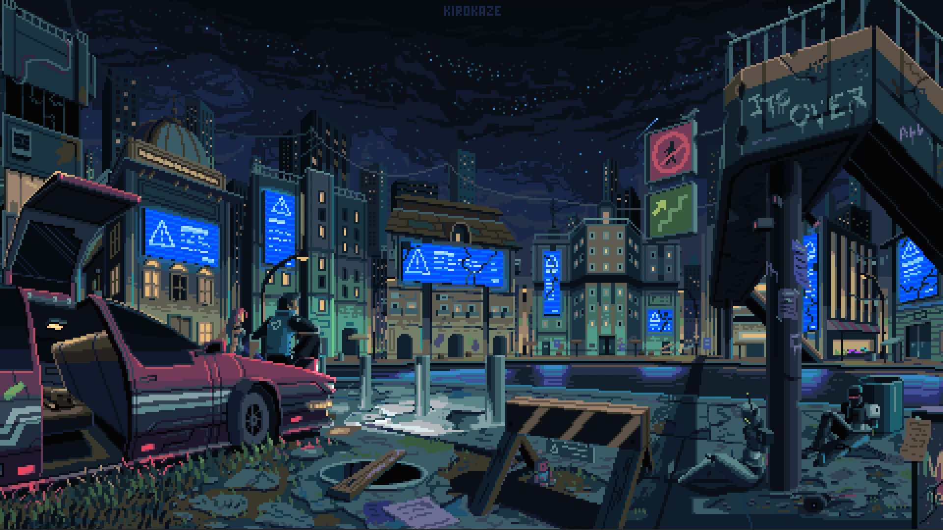 Pixel Lofi Cyberpunk Chill Live Wallpaper