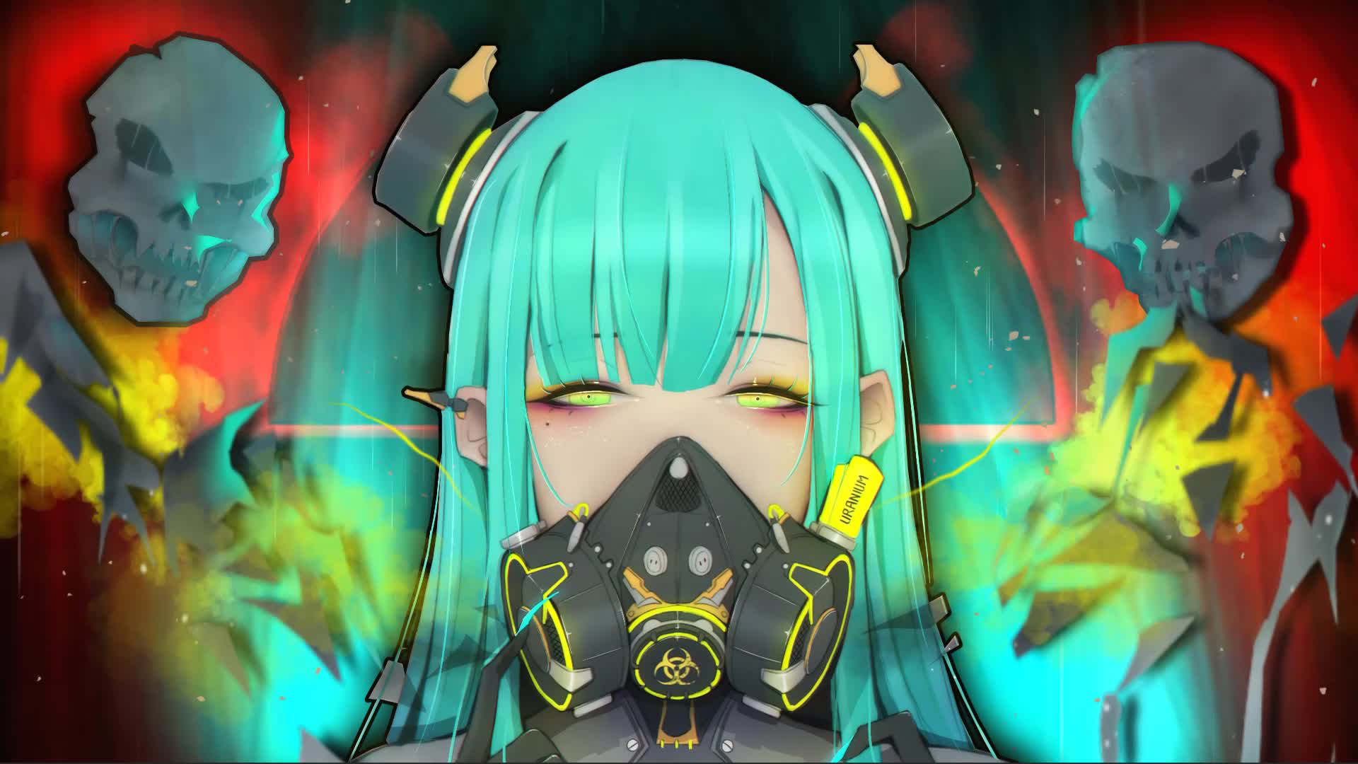 Radioactive Cyberpunk Anime Girl Live Wallpaper