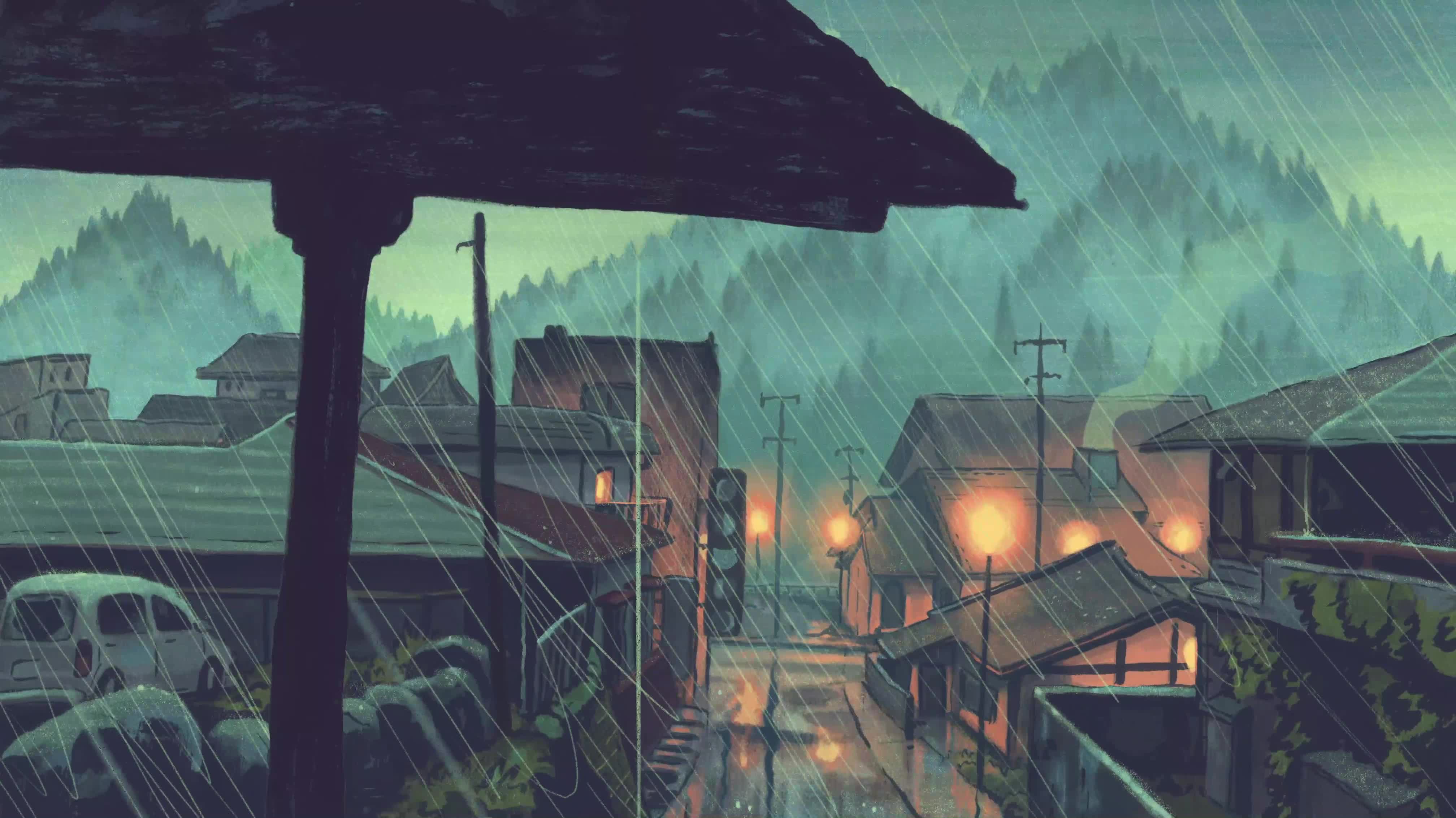 rain 001 Lively Wallpaper