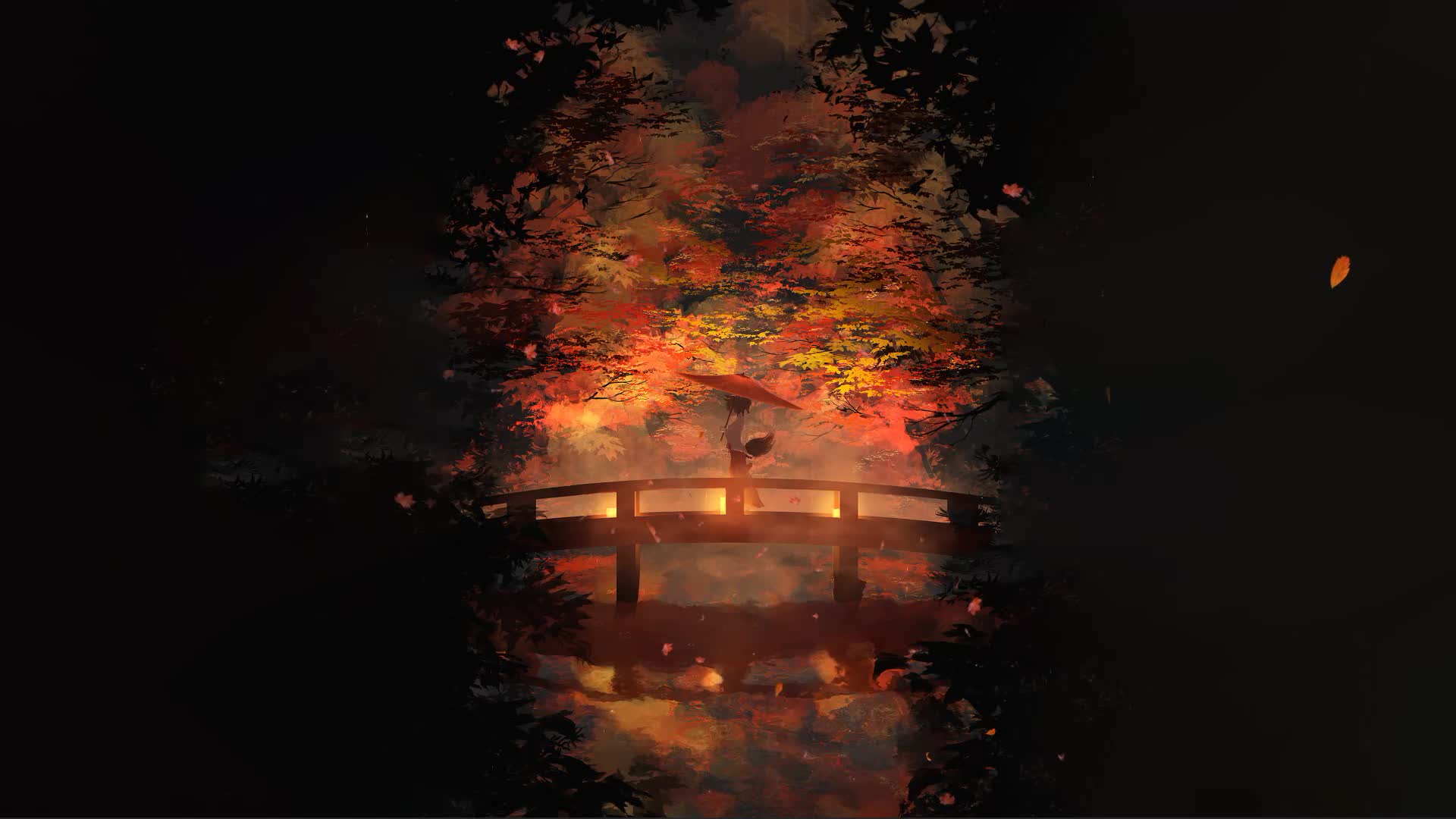 Red Leaf Forest Live Wallpaper
