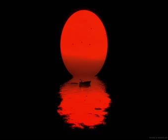 Abstract Crimson Sunset Boat Live Wallpaper PC