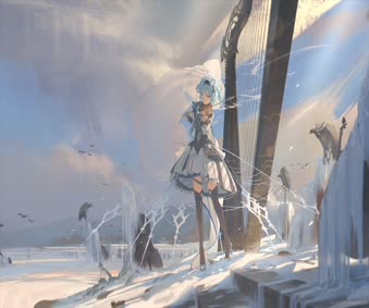 Eula Playing Violin Genshin Impact Live Wallpaper PC