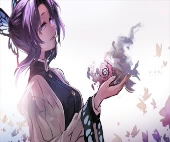 Shinobu Kocho The Insect Pillar Demon Slayer Live Wallpaper PC