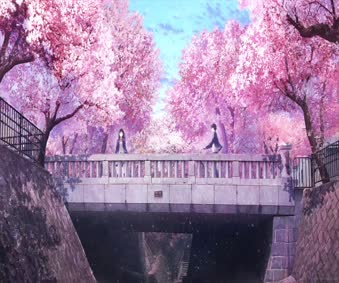 The Day I Met Her At The Sakura Bridge Live Wallpaper PC