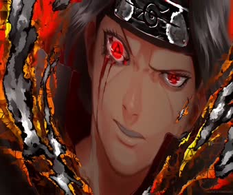 Uchiha Itachi Amaterasu Black Flames Live Wallpaper PC