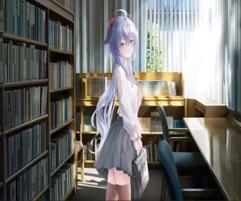Ganyu Library Anime Live Wallpaper