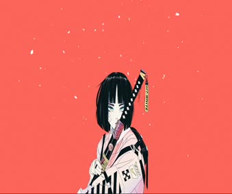 Samurai Purple Background Live Wallpaper