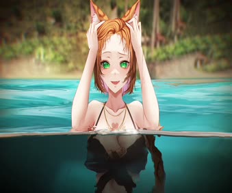 Weeb Girl Water is Wet Wallpaper Live Anime