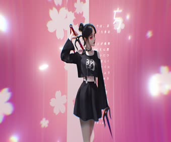 Xu Eili Blossom Ninja Animated Wallpaper