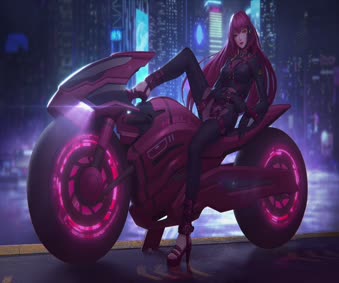 Bike Girl Engine Live Wallpaper