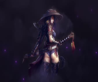 Samurai Girl Moving Wallpaper