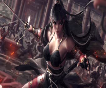 Samurai Battle Moving Wallpaper