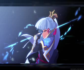 Ayaka Elemental Burst Pixel Video Wallpaper