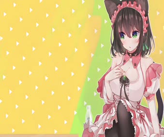 Cat Kiss Animated Wallpaper