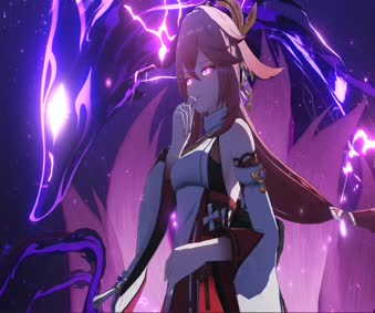 Yae Miko Burst Genshin Impact Hd Anime Live Wallpaper