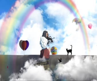 Just Girl & Clouds Live Wallpaper