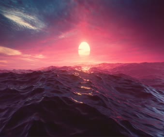 Ocean Sunset Ambience Visualdon Animated Wallpaper