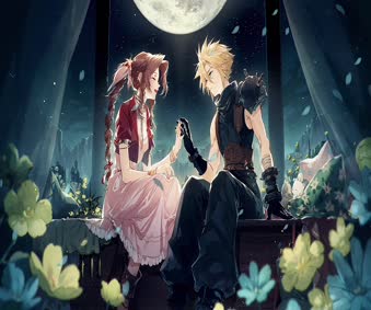 Aerith Final Fanasy Animated Wallpaper