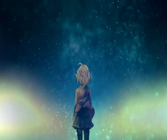 Anime Girl Particles Live Wallpaper Hd